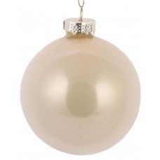 Χριστουγεννιάτικη Γυάλινη Μπάλα Σαμπανιζέ (10cm)